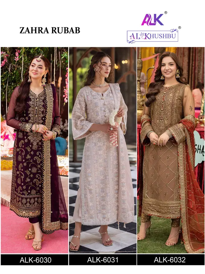 Zahra Rubab By Al Khushbu Georgette Pakistani Suits Wholesale Market In Surat
